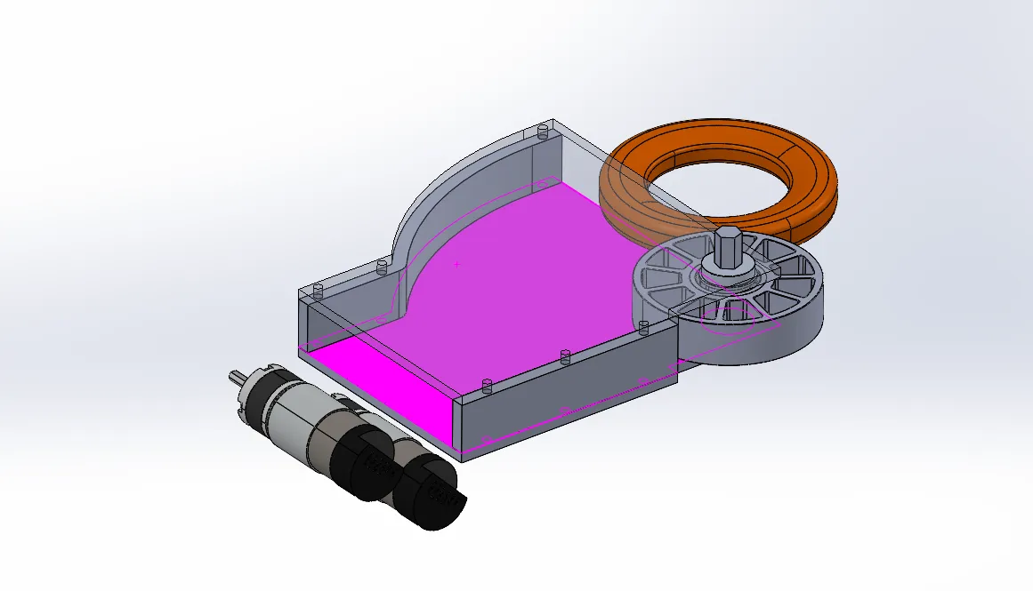 Early shooter CAD for the 2020 FTC robot