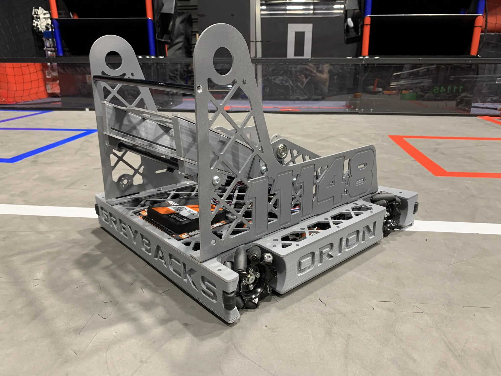 FTC robot superstructure in progress during the 2020 build