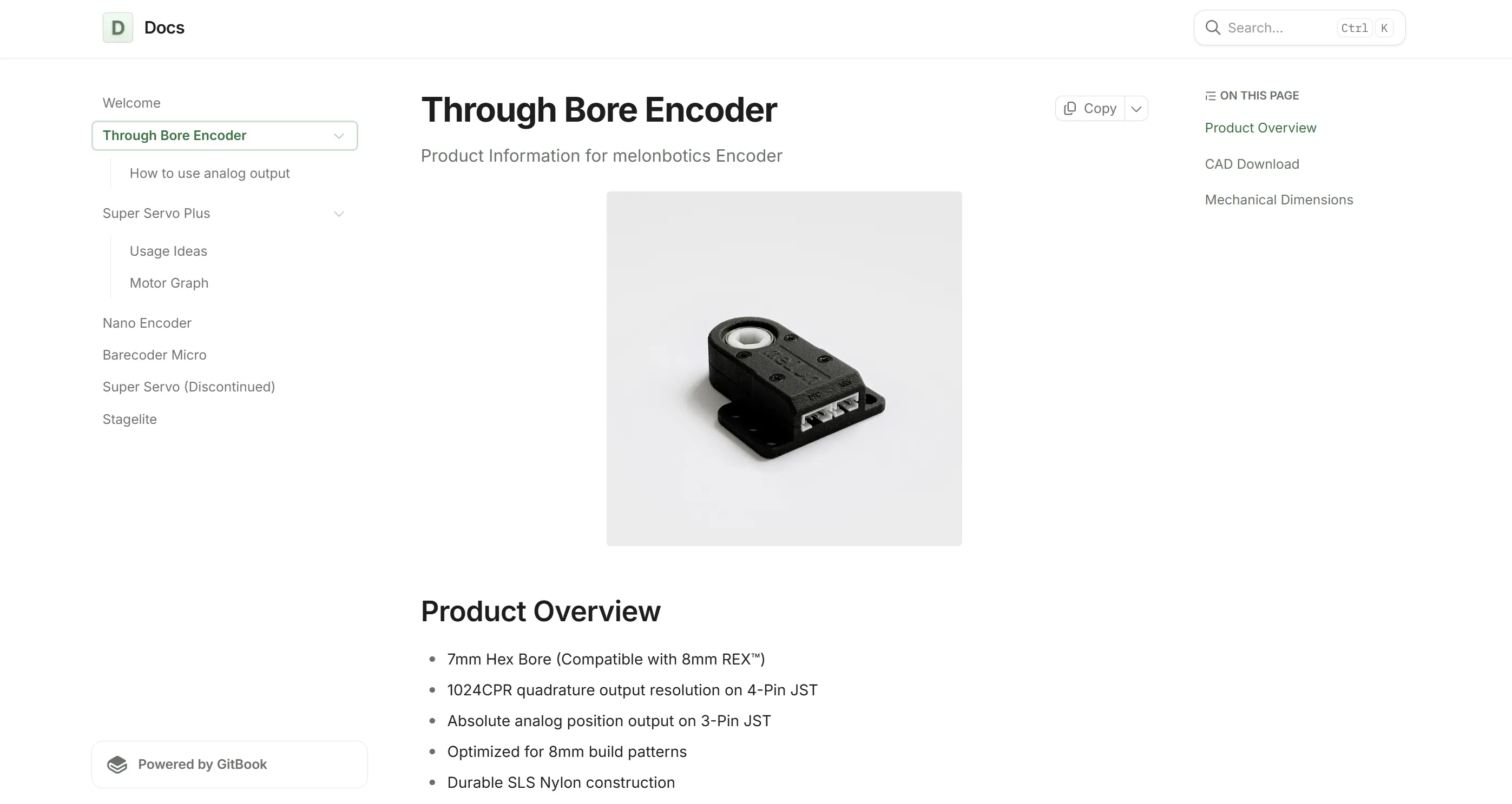 Melonbotics documentation page for product setup and support