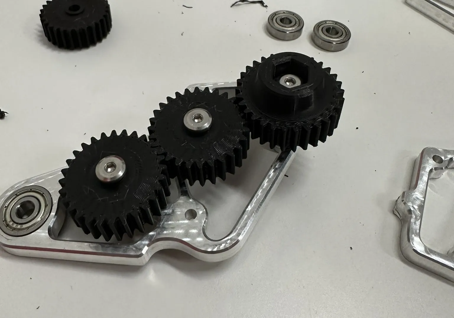 DESN1000 underwater ROV intake drivetrain during assembly