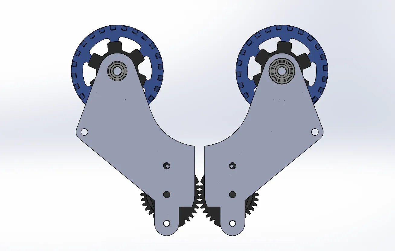 Top view CAD of the DESN1000 underwater ROV intake mechanism