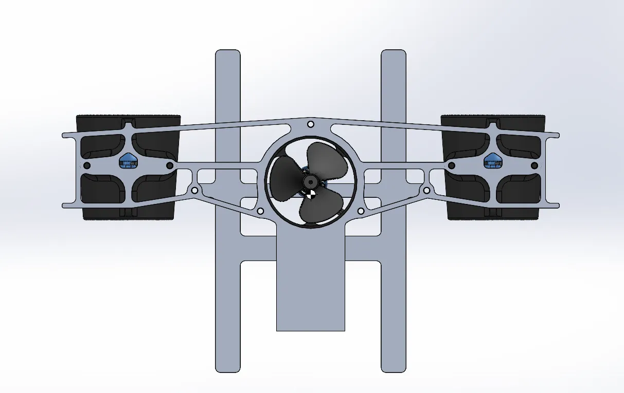 Top view of the first DESN1000 underwater ROV CAD mockup