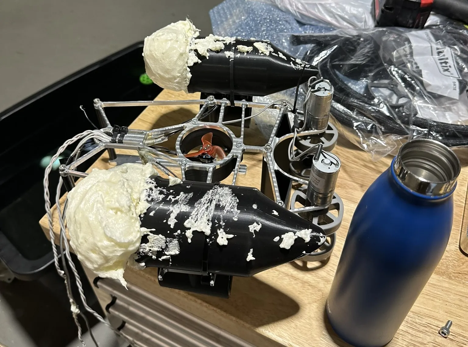 DESN1000 underwater ROV buoyancy body in progress