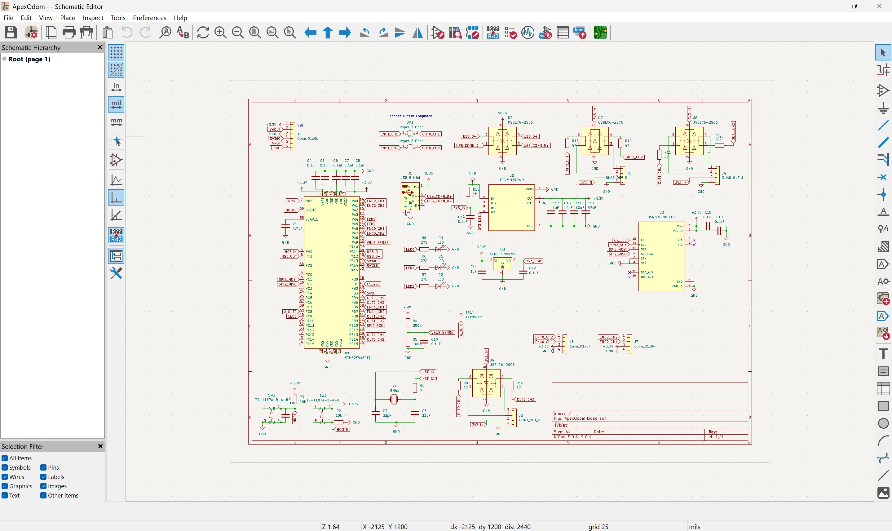 STM32 Odometry Computer Rev 1 schematic