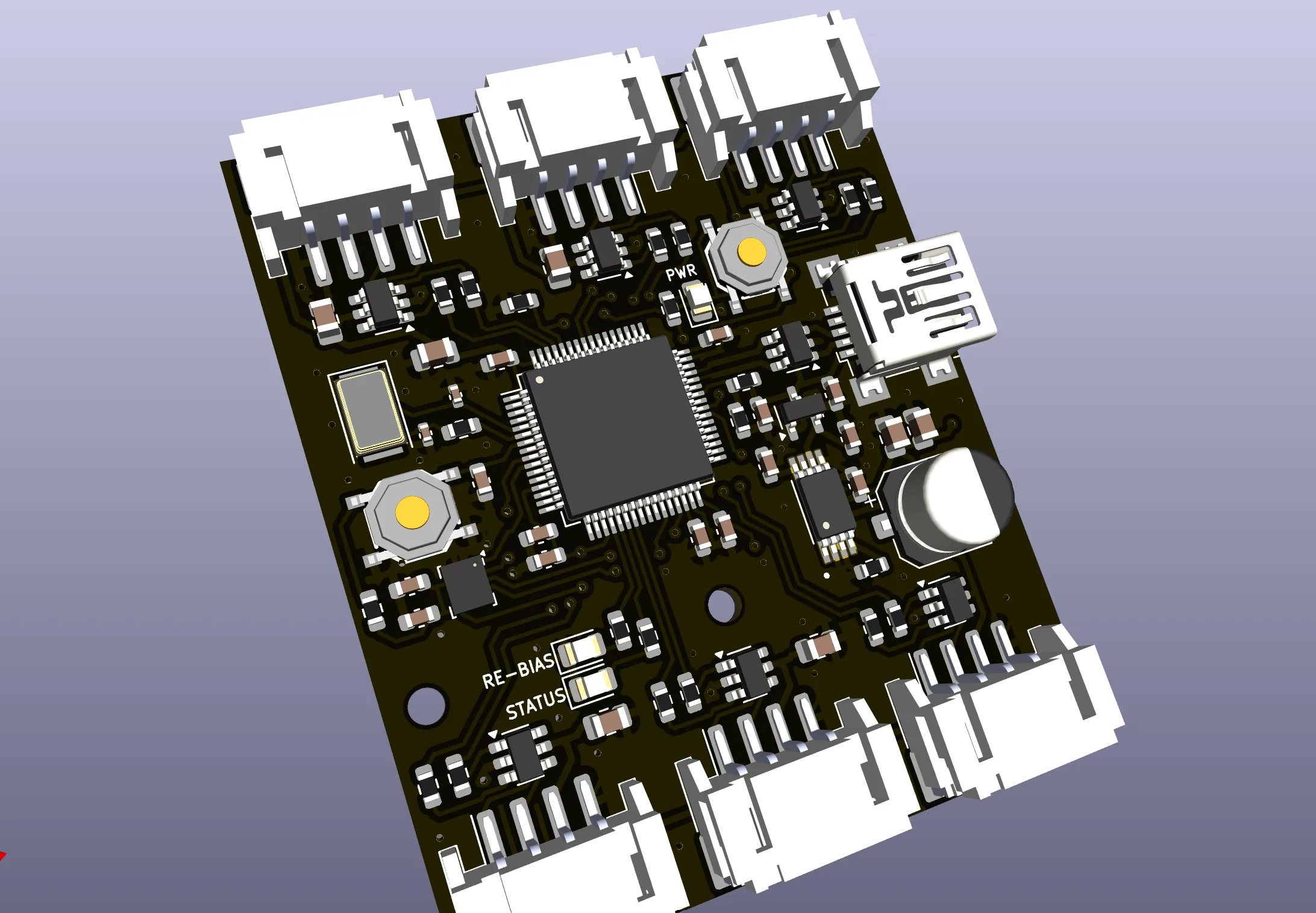 STM32 Odometry Computer Rev 2 3D board view