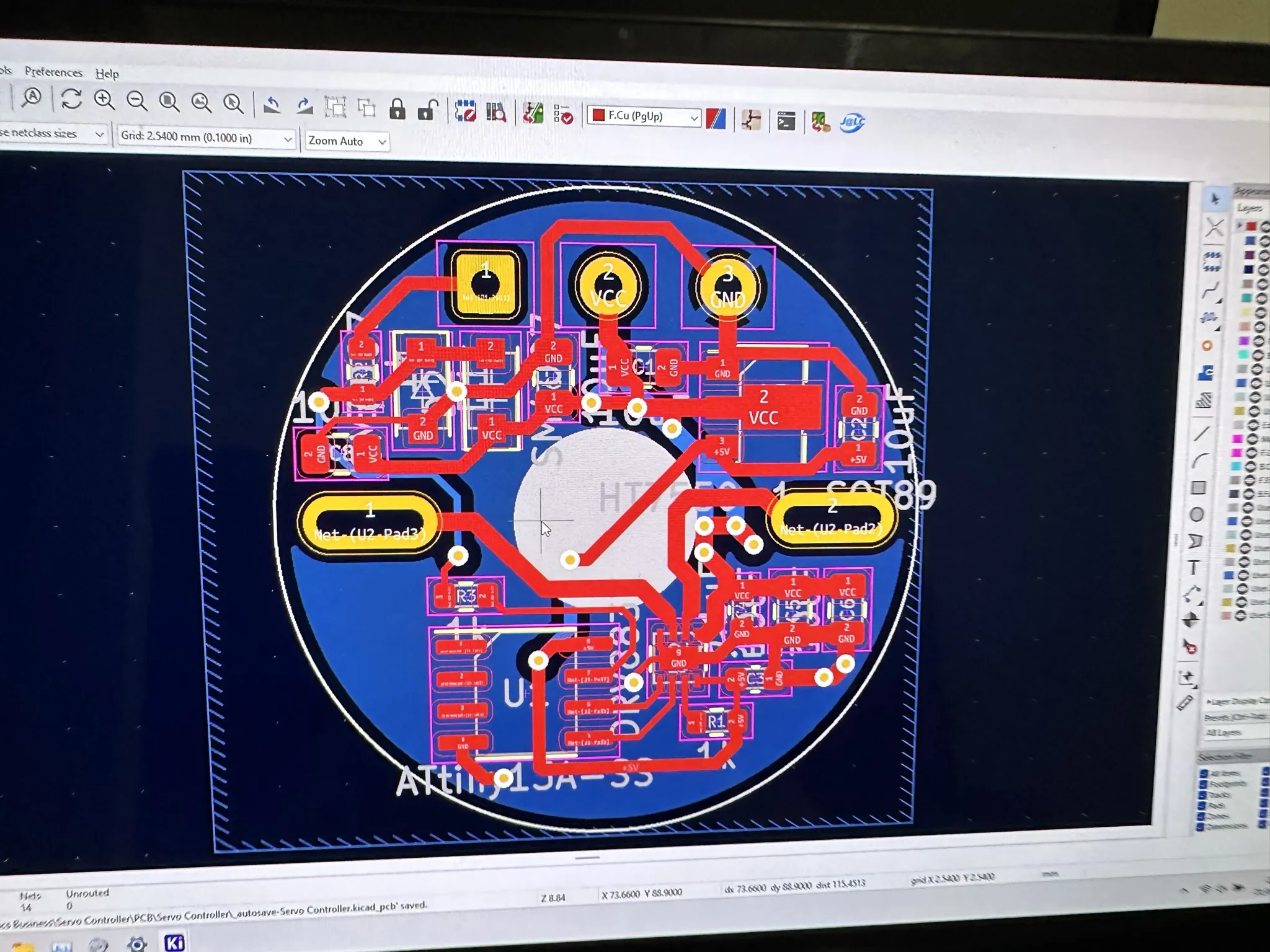 Early Super Servo V1 exposed PCB