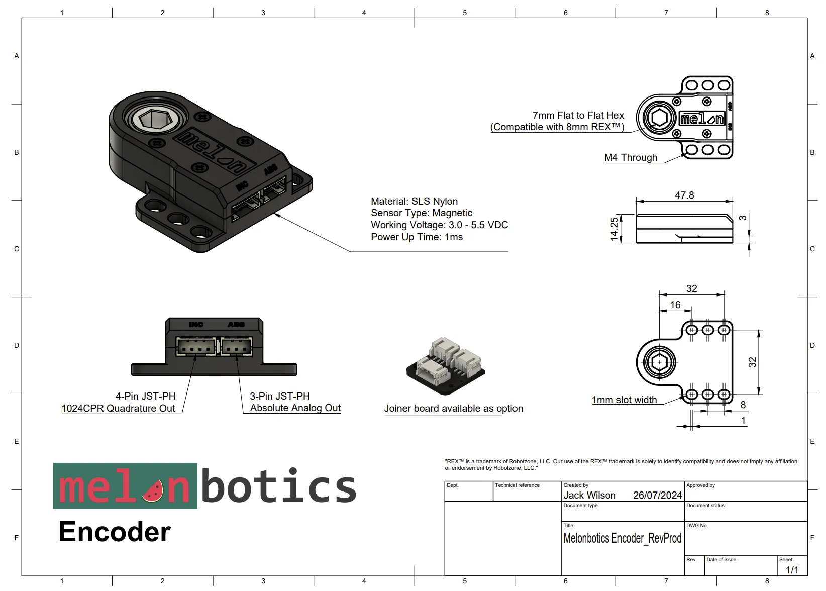 Through Bore Encoder design drawing